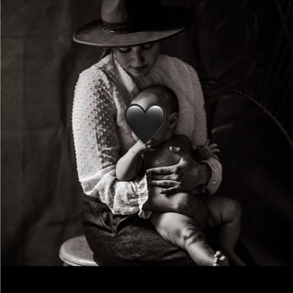 Sheer Swiss Dot Cream Top - Picture 2 of 5